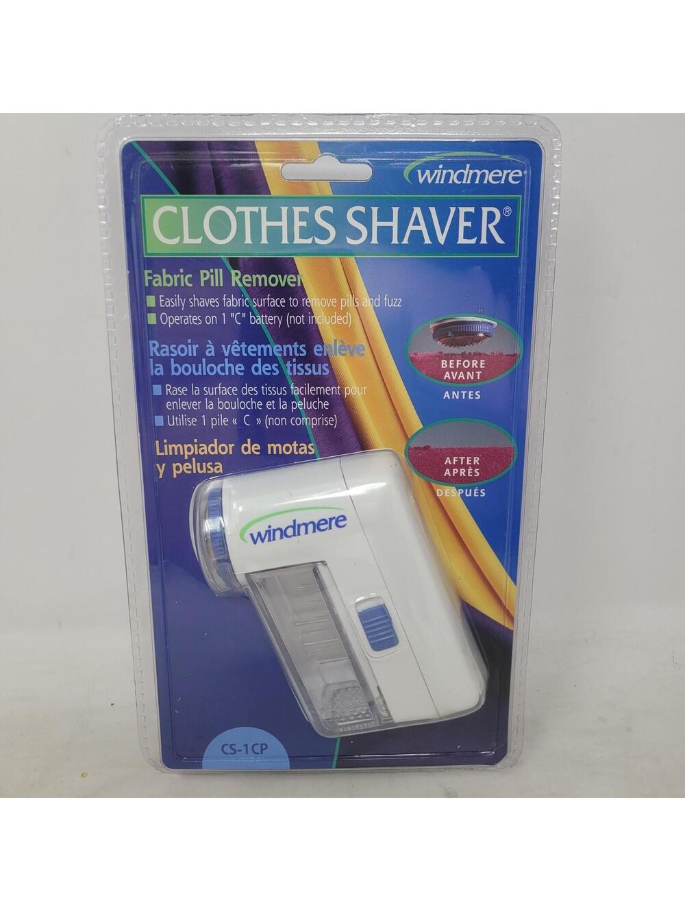 Windmere Clothes Shaver Fabric Pill Remover Battery Operated Lint Fuzz Remover